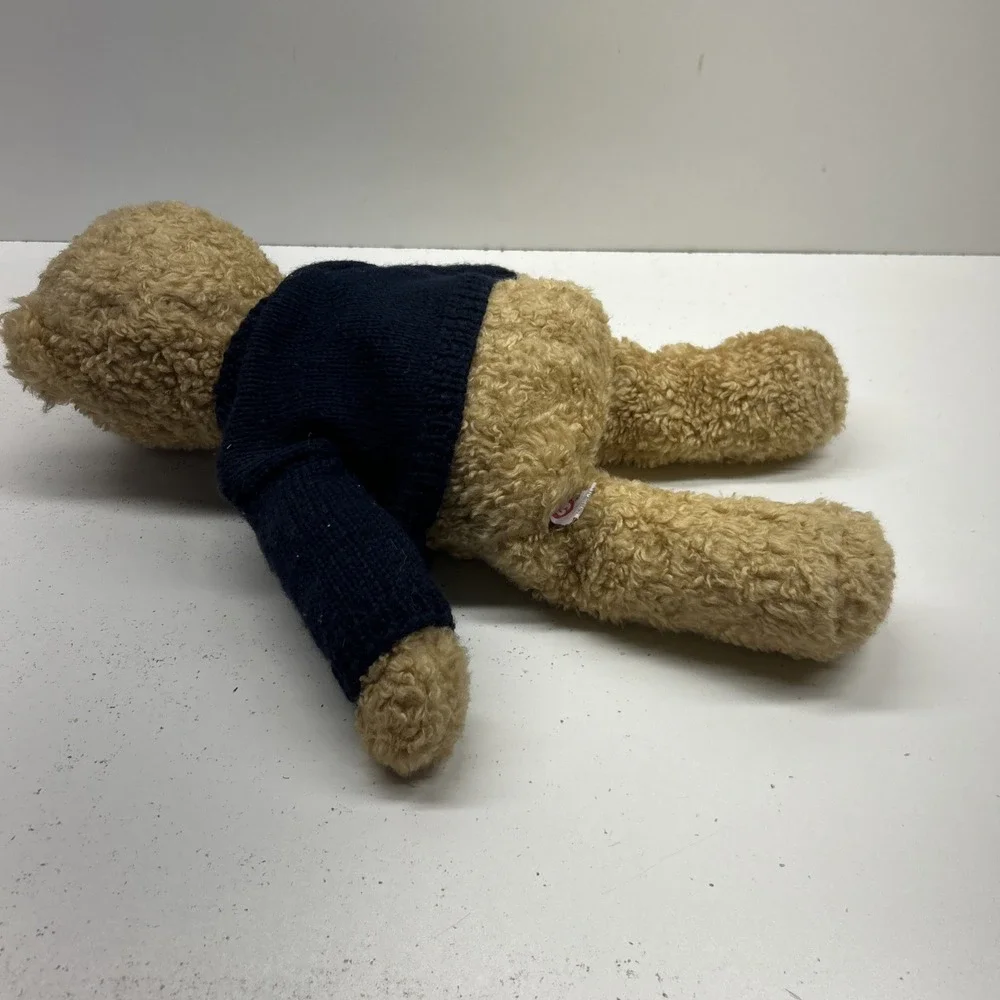 Ty 1990 Curly Bear Plush American Flag Sweater‎ Patriotic Teddy Vintage